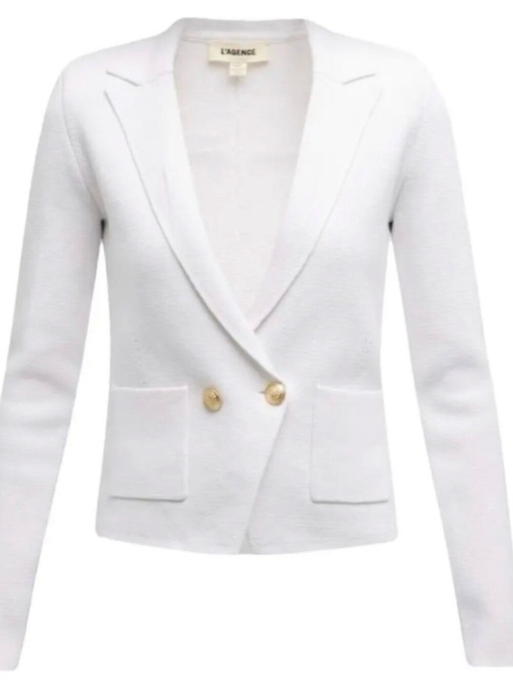 NWT L'AGENCE White Sofia Knit Blazer M